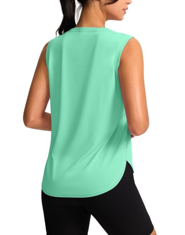 Women's Workout Tank Tops Lightweight Sleeveless Workout Tops Loose Fit Yoga Athletic Running Shirts
