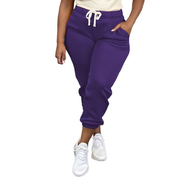 Women's Plus Size Casual Sweatpants Drawstring Jogger Pants Tight Track Pants with Pockets