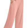 Womens Wide Leg Yoga Pants High Waisted Side Slit Joggers Casual Loose Lounge Sweatpants with Pockets- 28" / 18" Inseam
