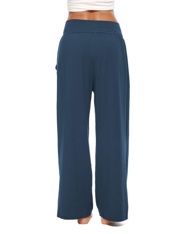 Womens Yoga Sweatpants Comfy Loose Casual Wide Leg Lounge Joggers Pants with Pockets