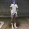 Mens Flame Graphic Basketball Shorts Cool Retro Running Athletic Shorts Drawstring Waist Casual Track Shorts