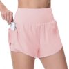 Women??s Quick Dry Running Shorts Mesh Liner High Waisted Tennis Workout Shorts Zipper Pockets