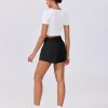 Womens Light Weight Athletic Shorts High Waisted Linerless Active Short Casual Quick Dry Lounge Shorts with Pockets