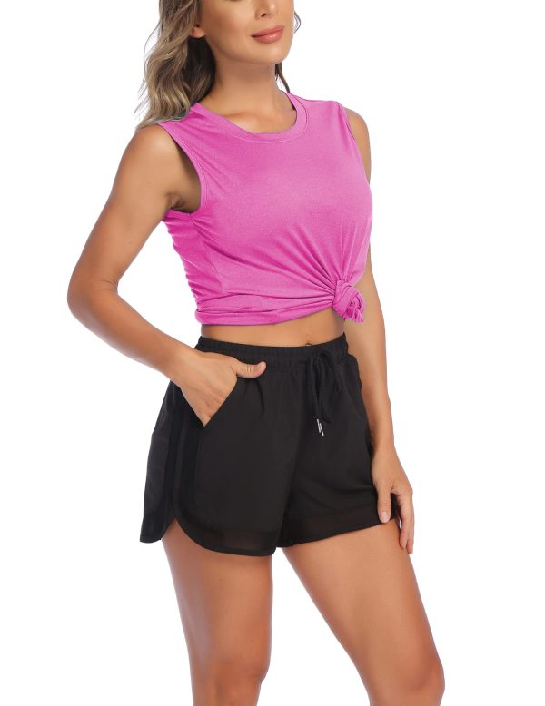 Women's Sleeveless Athletic Shirts Lightweight Sports Shirt Quick Dry Yoga Tank Tops Muscle Tank