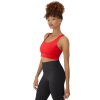 Sports Bra, Racerback Women, Stretch Pullover Crop Top with Cutout