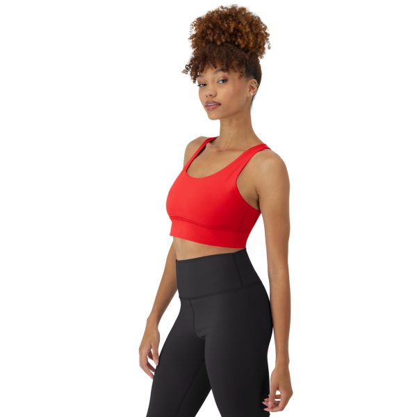 615volYw-wL.jpg Sports Bra, Racerback Women, Stretch Pullover Crop Top with Cutout