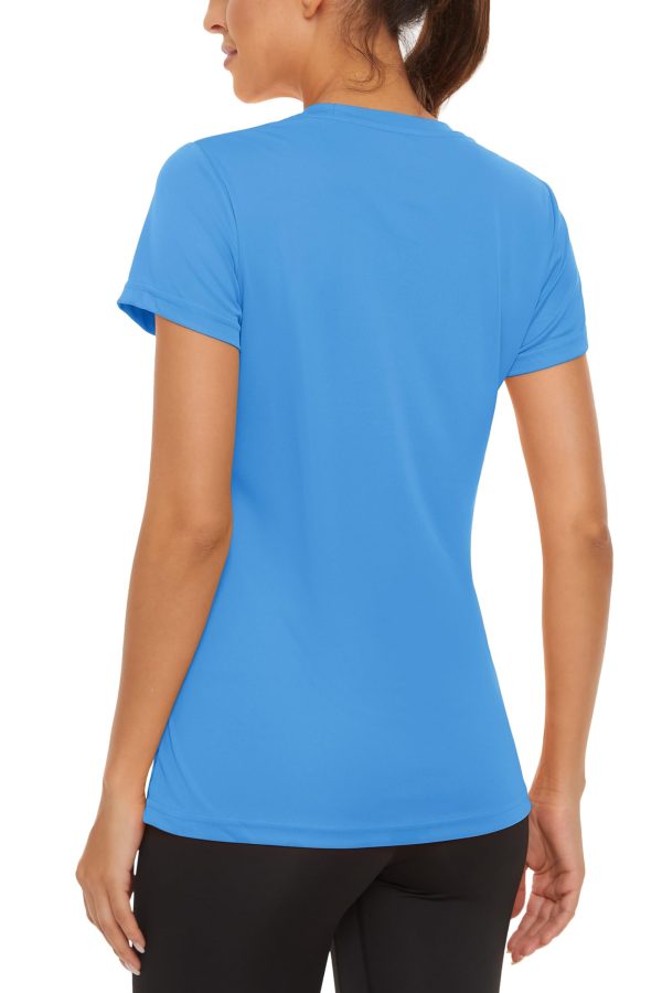 Women's Short Sleeve T-Shirts UPF 50+ Sun Protection Quick Dry Athletic Running Workout Rash Guard Tops