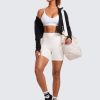 Butterluxe V Neck Strappy Sports Bras for Women - Thin Spaghetti Strap Padded Wireless Yoga Crop Top