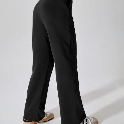Womens Straight Leg Sweatpants Cotton High Waisted Baggy Athletic Joggers Lounge Pants with Pockets