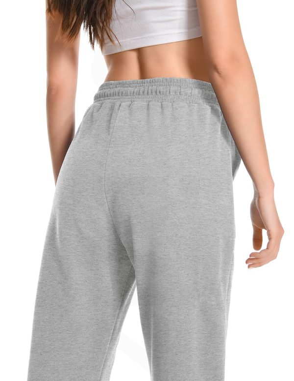 Widen Waistband Sweat Pants for Women Exposed Pockets Lounge Sweatpants Straight Leg Pants 29???? Inseam