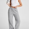 Women's V Crossover Waist Sweatpants Baggy Y2K Jogger Pants Wide Leg Fleeced Lounge Pants