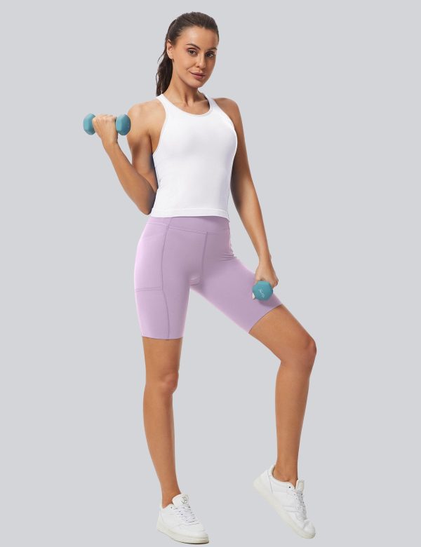 Workout Tank Tops for Women Racerback Basic Running Tanks Seamless Muscle Athletic Yoga Tops with Built in Bra