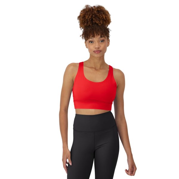 61FSql5HpL.jpg Sports Bra, Racerback Women, Stretch Pullover Crop Top with Cutout