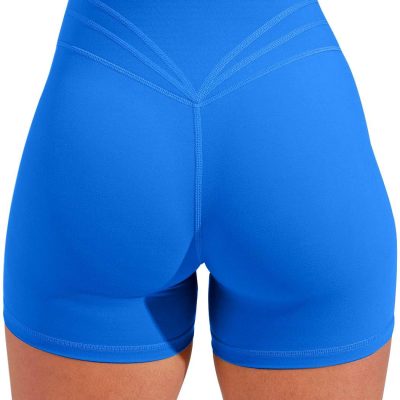 Women's Workout Gym Biker Shorts High Waisted Athletic Booty Yoga Shorts with Tummy Control