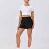 Womens Light Weight Athletic Shorts High Waisted Linerless Active Short Casual Quick Dry Lounge Shorts with Pockets