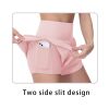Women??s Quick Dry Running Shorts Mesh Liner High Waisted Tennis Workout Shorts Zipper Pockets