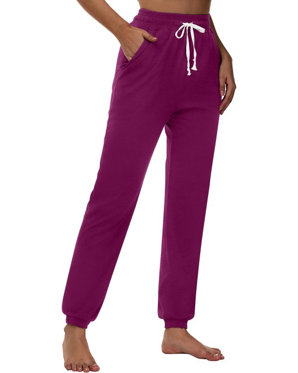 3 Pcs Women's Joggers Pants Casual Soft Sweatpants Lounge Pants High Waisted Athletic Joggers with Pockets