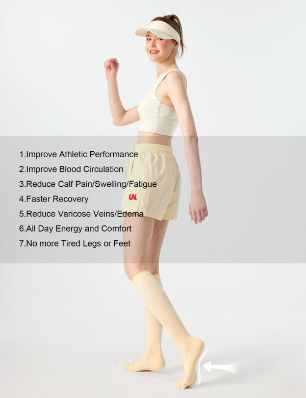 3 Pairs Compression Socks for Women and Men 20-30mmHg-Circulation Support Socks