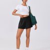 Womens Light Weight Athletic Shorts High Waisted Linerless Active Short Casual Quick Dry Lounge Shorts with Pockets
