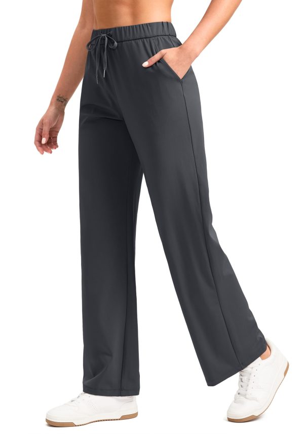 Wide Leg Pants Woman 28"/30" Lightweight Drawstring Sweatpants Women's Casual Lounge Yoga Pants with Pockets