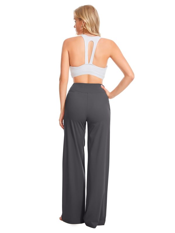 Yoga Pants Women Wide Leg Pants High Waist Stretch Dress Casual Sweatpants Lounge Pants with Pockets