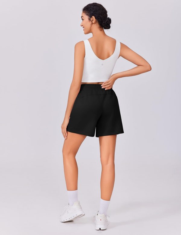 61VjwTH5LnL.jpg Womens Athletic Sweat Shorts Soft Drawstring High Waisted Active Short Comfy Casual Lounge Shorts with Pockets