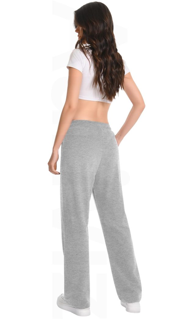 Widen Waistband Sweat Pants for Women Exposed Pockets Lounge Sweatpants Straight Leg Pants 29???? Inseam