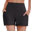 Workout Shorts Women Wide Leg Athletic Shorts High Waisted Yoga Shorts Tummy Control Gym Short with Pockets