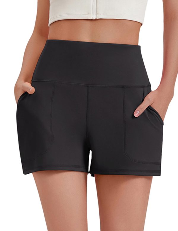 61a8VFy0h8L.jpg Workout Shorts Women Wide Leg Athletic Shorts High Waisted Yoga Shorts Tummy Control Gym Short with Pockets