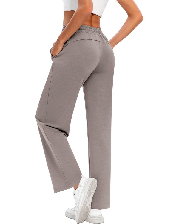 2 Pack Women Sweatpants Drawstring Waist Loose Yoga Baggy Joggers Casual Wide Leg Pants with Pockets