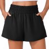 Womens Light Weight Athletic Shorts High Waisted Linerless Active Short Casual Quick Dry Lounge Shorts with Pockets