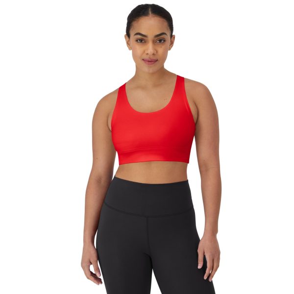 61rBI7gPOQL.jpg Sports Bra, Racerback Women, Stretch Pullover Crop Top with Cutout