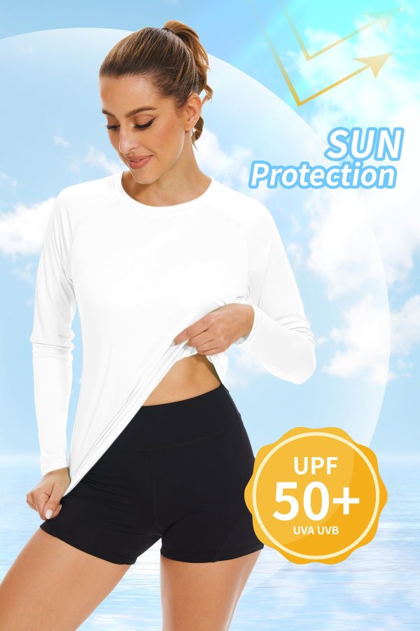 Women's UPF 50+ Sun Protection Quick Dry Shirts Hiking Long Sleeve Tops