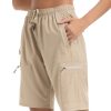 Women's Lightweight Hiking Cargo Shorts Quick Dry Breathable Summer Shorts Women Travel Athletic Golf with Pockets