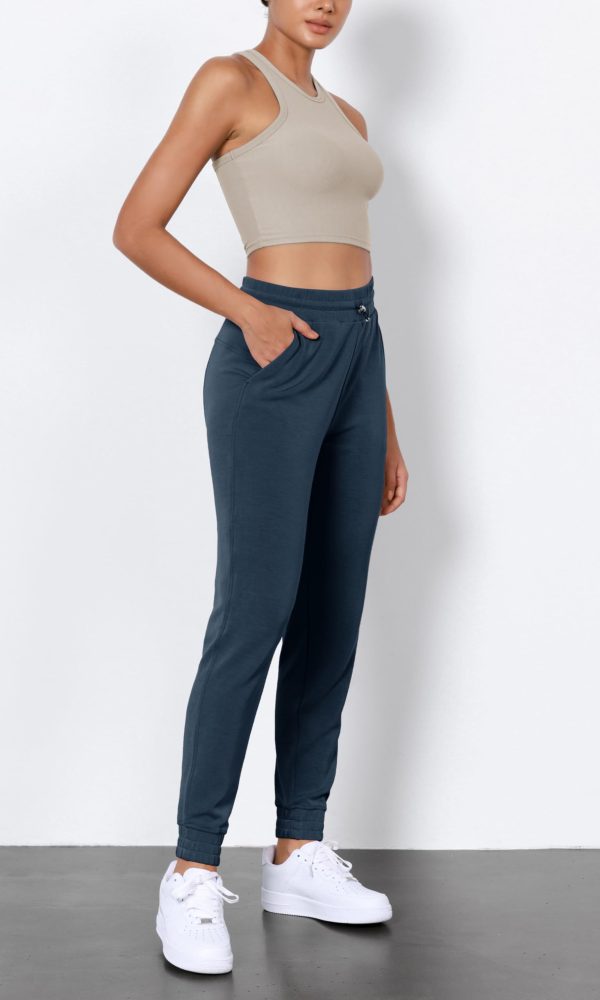 Women's Modal Soft Jogger Pants with Pockets Adjustable Shockcord High Waist Sweatpants Casual Lounge Pants