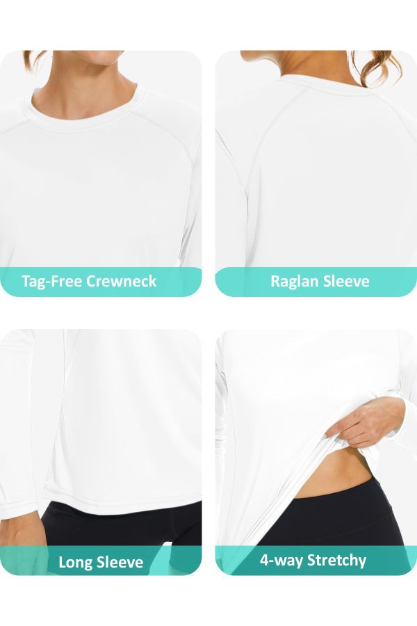 Women's UPF 50+ Sun Protection Quick Dry Shirts Hiking Long Sleeve Tops