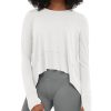 Long Sleeve Tee for Women with Thumb Hole Athletic Gym Workout Crop Tops Yoga Shirts