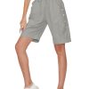 Women's High Waist Bermuda Shorts Loose Drawstring Capri Pants with Pockets Wide Leg Summer Shorts