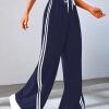 Quenteen Women's Wide Leg Sweatpants Casual High Waisted Straight Sweat Pants Drawstring Joggers with Pockets