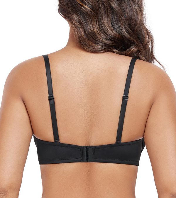Women's Deep Plunge Push Up Low Cut Thick Padded Underwire Everyday Bra