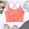 Strappy Sports Bras for Women High Support Longline Open Back Workout Tops Padded Cross Yoga Crop Tank Built in Bra