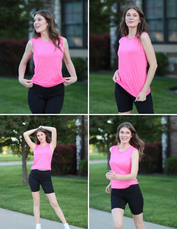 Women's Sleeveless Athletic Shirts Lightweight Sports Shirt Quick Dry Yoga Tank Tops Muscle Tank