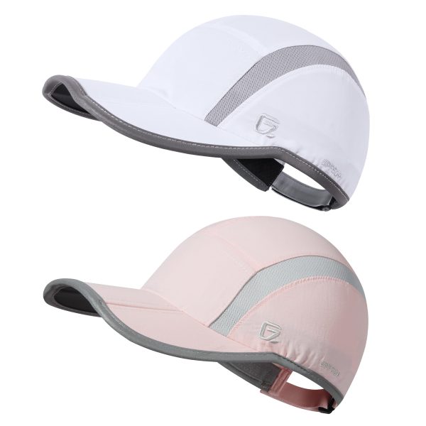 2 Pack Reflective Foldable Sports Hat UPF 50+ Sun Protection Outdoor Run Hats for Men and Women