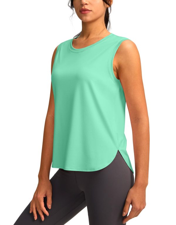 Women's Workout Tank Tops Lightweight Sleeveless Workout Tops Loose Fit Yoga Athletic Running Shirts