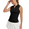 Women's Sleeveless Golf Shirts UPF 50+ Quickly Dry Tennis Polo Lightweight Sports Athletic Tank Tops