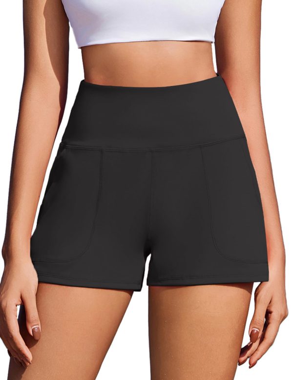 71LqDZ4VZQL.jpg Workout Shorts Women Wide Leg Athletic Shorts High Waisted Yoga Shorts Tummy Control Gym Short with Pockets