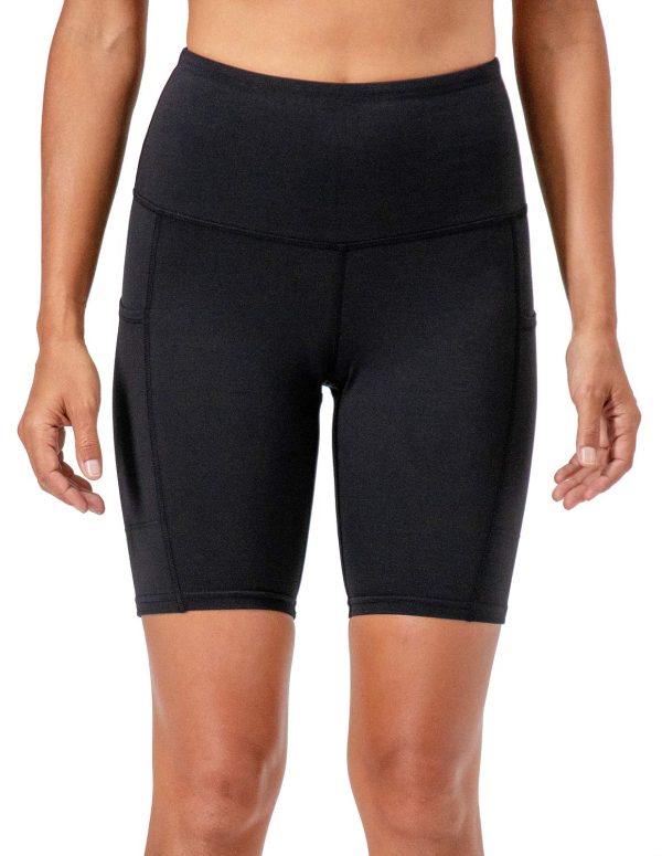 71LzyD2Yl-L.jpg Women's 2-Pack High Waist Workout Yoga Running Exercise Shorts with Side Pockets