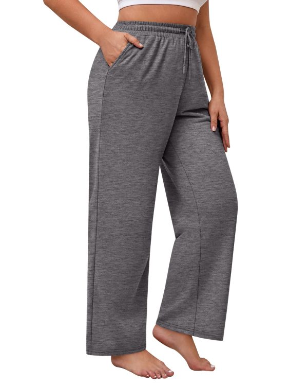 3 Pack Women's Plus Size Sweatpants Wide Leg Cargo Lounge Pants High Waist Ladies' Slacks Drawstring Jogger with Pockets