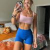 Women's Workout Gym Biker Shorts High Waisted Athletic Booty Yoga Shorts with Tummy Control