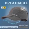 Oversized XL XXL Foldable Reflective Unstructured Design Running Breathable Cooling Quick Dry Baseball Caps
